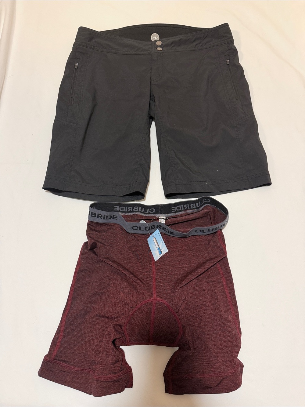 Club Ride W Lg Biking Shorts 2 Pocket MTN or Casual with Padded Liner